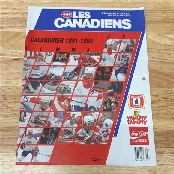 Montreal Canadiens 1991-1992 Calendar - Picture 1 of 2
